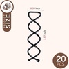 image:image20PCS Spiral Hair Pins Spin Pins Spiral Bobby Pins for Girls Women and Kids NonScratch Round Clip amp Bun Twist Stylish Bun Bobby Pins Premium Spin Pins for Hair BlackBlack