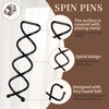 image:image20PCS Spiral Hair Pins Spin Pins Spiral Bobby Pins for Girls Women and Kids NonScratch Round Clip amp Bun Twist Stylish Bun Bobby Pins Premium Spin Pins for Hair BlackBlack