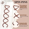 image:image20PCS Spiral Hair Pins Spin Pins Spiral Bobby Pins for Girls Women and Kids NonScratch Round Clip amp Bun Twist Stylish Bun Bobby Pins Premium Spin Pins for Hair BlackBrown