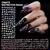 image:imageFAMDAMEI 24 Grid Nail Charms Nail Art Kit with Multi Shapes Bedazzling Gems for Nails Flatback AB Nail Rhinestones Nail Pearls Y2K Cute Nail Charms 3D Hawaii Flowers Nail Jewels for Nail Designwhite pink flowercolorful bowsequinclear pearl