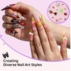 image:imageFAMDAMEI 24 Grid Nail Charms Nail Art Kit with Multi Shapes Bedazzling Gems for Nails Flatback AB Nail Rhinestones Nail Pearls Y2K Cute Nail Charms 3D Hawaii Flowers Nail Jewels for Nail Designblue mermaid starfishred pink gemcolorful butterfly