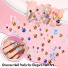 image:imageFAMDAMEI 24 Grid Nail Charms Nail Art Kit with Multi Shapes Bedazzling Gems for Nails Flatback AB Nail Rhinestones Nail Pearls Y2K Cute Nail Charms 3D Hawaii Flowers Nail Jewels for Nail Designgold pearls shellswhite AB pearls starfishblue gems