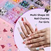 image:imageFAMDAMEI 24 Grid Nail Charms Nail Art Kit with Multi Shapes Bedazzling Gems for Nails Flatback AB Nail Rhinestones Nail Pearls Y2K Cute Nail Charms 3D Hawaii Flowers Nail Jewels for Nail Designblue mermaid starfishred pink gemcolorful butterfly