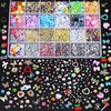 image:imageFAMDAMEI 24 Grid Nail Charms Nail Art Kit with Multi Shapes Bedazzling Gems for Nails Flatback AB Nail Rhinestones Nail Pearls Y2K Cute Nail Charms 3D Hawaii Flowers Nail Jewels for Nail Designyellow pink fruitgold red heartcolorful lolipop flower
