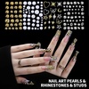 image:imageFAMDAMEI 24 Grid Nail Charms Nail Art Kit with Multi Shapes Bedazzling Gems for Nails Flatback AB Nail Rhinestones Nail Pearls Y2K Cute Nail Charms 3D Hawaii Flowers Nail Jewels for Nail Designwhite pink flowercolorful bowsequinclear pearl