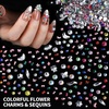 image:imageFAMDAMEI 24 Grid Nail Charms Nail Art Kit with Multi Shapes Bedazzling Gems for Nails Flatback AB Nail Rhinestones Nail Pearls Y2K Cute Nail Charms 3D Hawaii Flowers Nail Jewels for Nail Designyellow pink fruitgold red heartcolorful lolipop flower