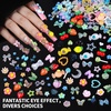 image:imageFAMDAMEI 24 Grid Nail Charms Nail Art Kit with Multi Shapes Bedazzling Gems for Nails Flatback AB Nail Rhinestones Nail Pearls Y2K Cute Nail Charms 3D Hawaii Flowers Nail Jewels for Nail Designyellow pink fruitgold red heartcolorful lolipop flower