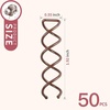 image:imageFANDAMEI 50PC Spiral Hair Pins Set Spin Pins Spiral Bobby Pins for Girls Women and Kids NonScratch Round Clip amp Bun Twist Stylish Bun Bobby Pins Premium Spin Pins for Hair BrownBrown