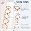 image:imageFANDAMEI 50PC Spiral Hair Pins Set Spin Pins Spiral Bobby Pins for Girls Women and Kids NonScratch Round Clip amp Bun Twist Stylish Bun Bobby Pins Premium Spin Pins for Hair BrownGold