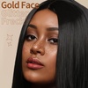 image:imageFANDAMEI 6PCS Glitter Freckles Face Glitter Makeup Speckles Makeup Patches Face Speckles for Women GoldGold