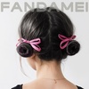 image:imageFANDAMEI Donut Hair Bun Makers Set of 4 for Kids 4 Extra Small Ballet Buns Elastic Hair Ties and Hair Pins Light BrownBlack
