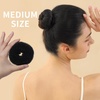 image:imageFANDAMEI Donut Hair Bun Makers Set of 4 for Kids 4 Extra Small Ballet Buns Elastic Hair Ties and Hair Pins Light BrownBlack
