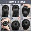 image:imageFANDAMEI Donut Hair Bun Makers Set of 4 for Kids 4 Extra Small Ballet Buns Elastic Hair Ties and Hair Pins Light BrownBlack
