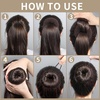 image:imageFANDAMEI Donut Hair Bun Makers Set of 4 for Kids 4 Extra Small Ballet Buns Elastic Hair Ties and Hair Pins Light BrownBrown