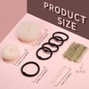 image:imageFANDAMEI Donut Hair Bun Makers Set of 4 for Kids 4 Extra Small Ballet Buns Elastic Hair Ties and Hair Pins Light BrownGold
