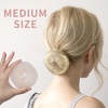 image:imageFANDAMEI Donut Hair Bun Makers Set of 4 for Kids 4 Extra Small Ballet Buns Elastic Hair Ties and Hair Pins Light BrownGold