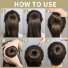 image:imageFANDAMEI Donut Hair Bun Makers Set of 4 for Kids 4 Extra Small Ballet Buns Elastic Hair Ties and Hair Pins Light BrownLight Brown