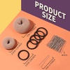 image:imageFANDAMEI Donut Hair Bun Makers Set of 4 for Kids 4 Extra Small Ballet Buns Elastic Hair Ties and Hair Pins Light BrownTan Brown