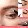 image:imageFANDAMEI Eyebrow Scissors Eyebrow Kit Eyebrow Tweezers for Women Eyebrow Razor Eyebrow Brush Eyebrow Kit for Men with Leather Case Eyebrow Scissors for Women Facial Hair Ingrown Hair RemovalBlack