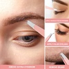 image:imageFANDAMEI Eyebrow Scissors Eyebrow Kit Eyebrow Tweezers for Women Eyebrow Razor Eyebrow Brush Eyebrow Kit for Men with Leather Case Eyebrow Scissors for Women Facial Hair Ingrown Hair RemovalPink