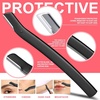 image:imageFANDAMEI Eyebrow Scissors Eyebrow Kit Eyebrow Tweezers for Women Eyebrow Razor Eyebrow Brush Eyebrow Kit for Men with Leather Case Eyebrow Scissors for Women Facial Hair Ingrown Hair RemovalBlack