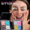 image:imageFANDAMEI Face Glitter Body Glitter for Women 2PCS 8 Colors Glitter Gel for Face Hair Glitter for Kids Fairy Rave Mermaid Makeuppinkredlight bluewhitesilvergoldroyal blueplum