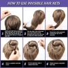 image:imageFANDAMEI Hair Accessory Set 20 Invisible Nets 4 Donut Makers 5 Elastics 20 Bobby Pins BrownBlack