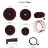 image:imageFANDAMEI Hair Accessory Set 20 Invisible Nets 4 Donut Makers 5 Elastics 20 Bobby Pins BrownBrown