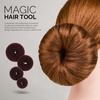image:imageFANDAMEI Hair Accessory Set 20 Invisible Nets 4 Donut Makers 5 Elastics 20 Bobby Pins BrownBrown
