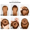 image:imageFANDAMEI Hair Accessory Set 20 Invisible Nets 4 Donut Makers 5 Elastics 20 Bobby Pins BrownBrown