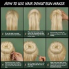image:imageFANDAMEI Hair Accessory Set 20 Invisible Nets 4 Donut Makers 5 Elastics 20 Bobby Pins BrownGold