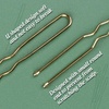 image:imageFANDAMEI Hair Accessory Set 20 Invisible Nets 4 Donut Makers 5 Elastics 20 Bobby Pins BrownGold