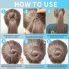 image:imageFANDAMEI Hair Accessory Set 20 Invisible Nets 4 Donut Makers 5 Elastics 20 Bobby Pins BrownTan Brown