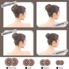 image:imageFANDAMEI Hair Bun Maker Set 8 PCS Hair Donuts for Buns 2 Extralarge2 Large2 Medium and 2 Small 40 PCS Bobby Pins 5 PCS Hair Elastic Ties BlackBun Maker  BlackTan Brown