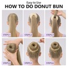 image:imageFANDAMEI Hair Bun Maker Set 8 PCS Hair Donuts for Buns 2 Extralarge2 Large2 Medium and 2 Small 40 PCS Bobby Pins 5 PCS Hair Elastic Ties BlackBun Maker  BlackGold