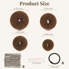 image:imageFANDAMEI Hair Bun Maker Set 8 PCS Hair Donuts for Buns 2 Extralarge2 Large2 Medium and 2 Small 40 PCS Bobby Pins 5 PCS Hair Elastic Ties BlackBun Maker  BlackLight Brown