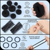 image:imageFANDAMEI Hair Bun Maker Set 8 PCS Hair Donuts for Buns 2 Extralarge2 Large2 Medium and 2 Small 40 PCS Bobby Pins 5 PCS Hair Elastic Ties BlackBun Maker  BlackBlack