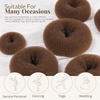 image:imageFANDAMEI Hair Bun Maker Set 8 PCS Hair Donuts for Buns 2 Extralarge2 Large2 Medium and 2 Small 40 PCS Bobby Pins 5 PCS Hair Elastic Ties BlackBun Maker  BlackLight Brown