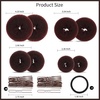 image:imageFANDAMEI Hair Bun Maker Set 8 PCS Hair Donuts for Buns 2 Extralarge2 Large2 Medium and 2 Small 40 PCS Bobby Pins 5 PCS Hair Elastic Ties BlackBun Maker  BlackDark Brown