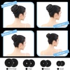 image:imageFANDAMEI Hair Bun Maker Set 8 PCS Hair Donuts for Buns 2 Extralarge2 Large2 Medium and 2 Small 40 PCS Bobby Pins 5 PCS Hair Elastic Ties BlackBun Maker  BlackBlack