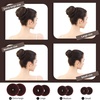 image:imageFANDAMEI Hair Bun Maker Set 8 PCS Hair Donuts for Buns 2 Extralarge2 Large2 Medium and 2 Small 40 PCS Bobby Pins 5 PCS Hair Elastic Ties BlackBun Maker  BlackDark Brown