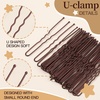 image:imageFANDAMEI Hair Net for Kids Invisible Hair Nets 20PCS with U Shaped Bobby Pins 40PCS30cm Hair Nets for Buns Bun Hair Nets for Ballet Girls Hair Accessories Set for Hair StylingWomenGirlsBrownLight Brown