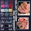 image:imageFANDAMEI Nail Art Brushes Set Nail Art Kits 3D Nail Charms Nail Design Tools Kit Nail Set for Beginners Nail Dotting Tool Nail RhinestonesChrome Nail PowderNail Stickers Nail Art Decoration KitBlack