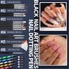 image:imageFANDAMEI Nail Art Brushes Set Nail Art Kits 3D Nail Charms Nail Design Tools Kit Nail Set for Beginners Nail Dotting Tool Nail RhinestonesChrome Nail PowderNail Stickers Nail Art Decoration KitBlack