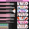 image:imageFANDAMEI Nail Art Kit 54 Pcs Nail Tool Set with 6Color Nail Polish 20 PCS Nail Art Brushes 2 Box False Nail Tips 6 Jar Chrome Nail Powder 4 Box Nail Charms 10 Sheet Nail Stickers for Beginners
