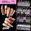 image:imageFANDAMEI Nail Art Kit 54 Pcs Nail Tool Set with 6Color Nail Polish 20 PCS Nail Art Brushes 2 Box False Nail Tips 6 Jar Chrome Nail Powder 4 Box Nail Charms 10 Sheet Nail Stickers for Beginners