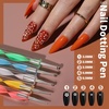 image:imageFANDAMEI Nail Art Kit Nail Art Brushes Set Nail Design Kit Dotting Tools Fine Nail Glitter Nail Decoration Butterfly Heart Glitter Sequins Foil Flakes Nail Rhinestones Dust BrushBBlack