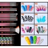 image:imageFANDAMEI Nail Art Kit Nail Design Tools kit with Nail Brushes Dotting tool Mixing Palette Nail Stand Fake Nail Kits with Almond Gel Nail Tips Nail Glue Adhesive Tabs Nail File Manicure Set