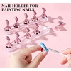 image:imageFANDAMEI Nail Art Kit Nail Design Tools kit with Nail Brushes Dotting tool Mixing Palette Nail Stand Fake Nail Kits with Almond Gel Nail Tips Nail Glue Adhesive Tabs Nail File Manicure Set