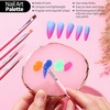 image:imageFANDAMEI Nail Art Kit With Nail Stand Nail Art Tools Nail Design Tools Nail Brush Nail Holder For Painting Nails Nail Art Brushes Nail Dotting Tool Nail Tools For Nail Art WhitePink